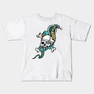 snake and skull Kids T-Shirt